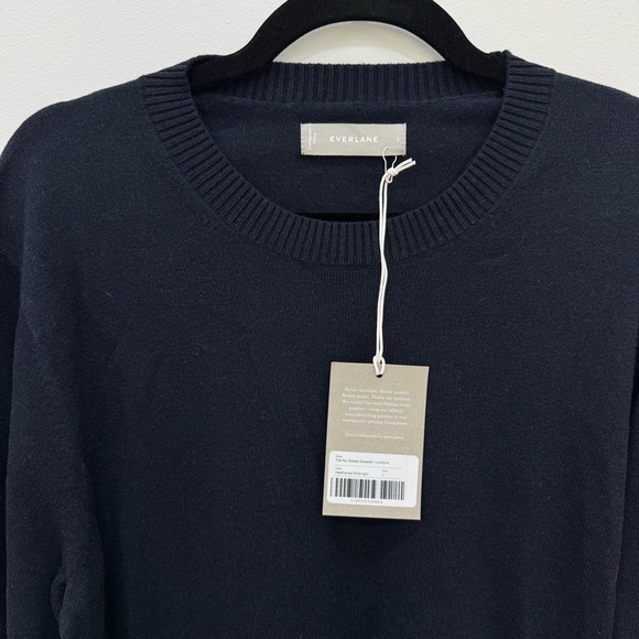 Everlane Men's No-Sweat Sweater - Heathered Midnight Sz Lg NWT - Picture 3 of 7
